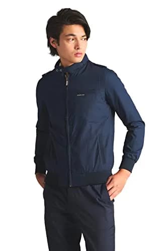 Members Only Original Iconic Racer Jacket for Men (Navy, 2XL) | Slim Fit, Water Resistant, Year-Round Wear thumbnail 2
