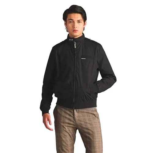 Members Only Classic Iconic Racer Jacket Slim Fit Black Medium | Water-Resistant Year-Round Wear thumbnail 1