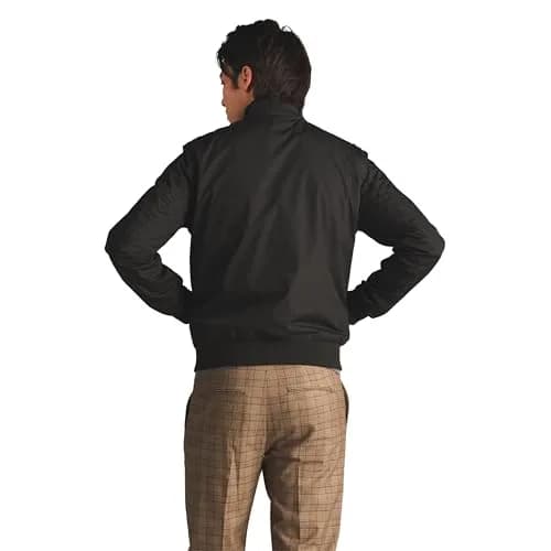 Members Only Classic Iconic Racer Jacket Slim Fit Black Medium | Water-Resistant Year-Round Wear thumbnail 5