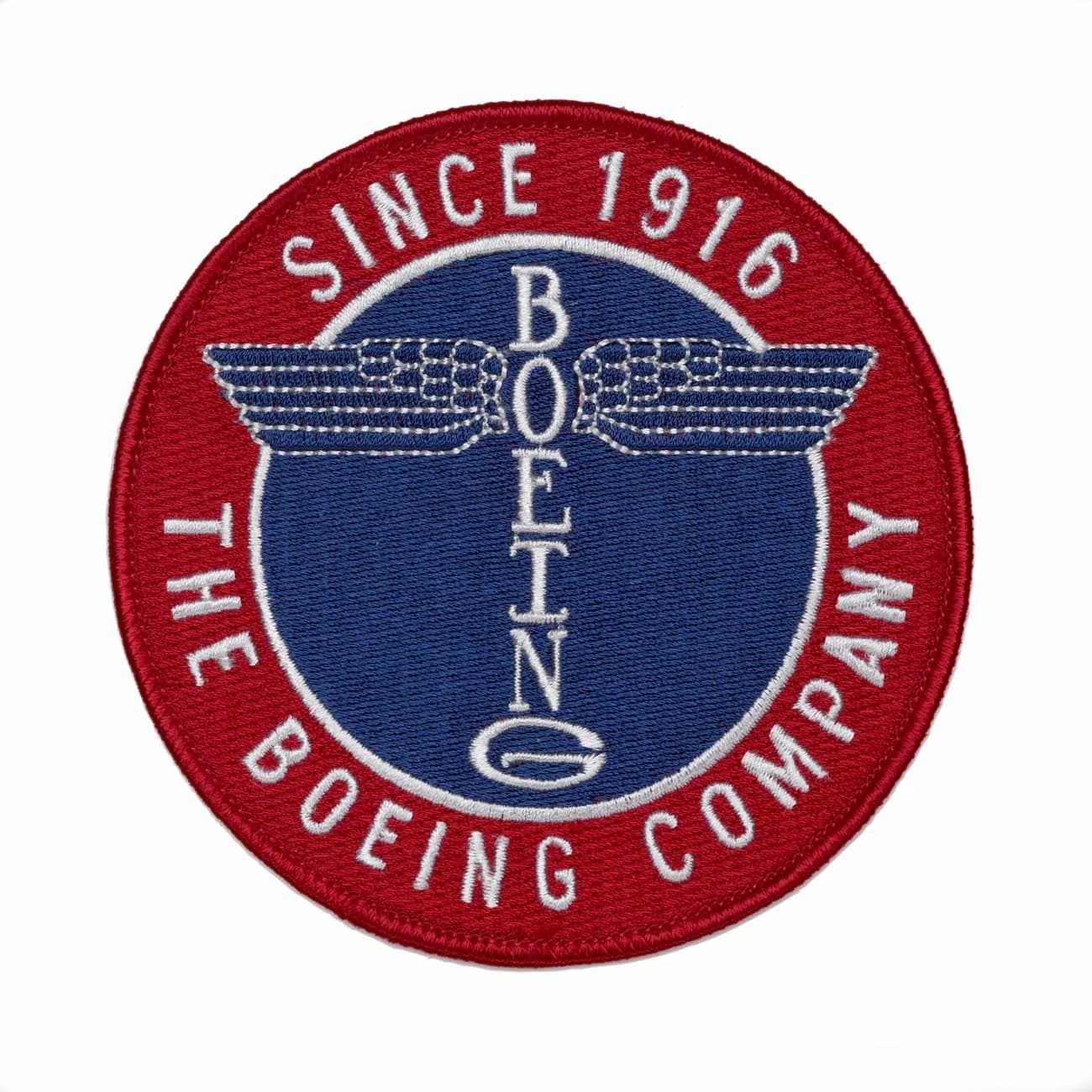 Boeing Totem Round Patch 9.5cm (3.74 inches) x 6cm (2.36 inches) | Official Boeing Totem Logo Applique - main product image