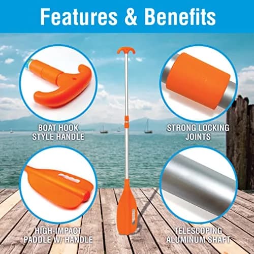 Seachoice Watercraft_Paddle 18-31 In. | Corrosion-Resistant Aluminum, Lightweight, Dual Purpose thumbnail 2