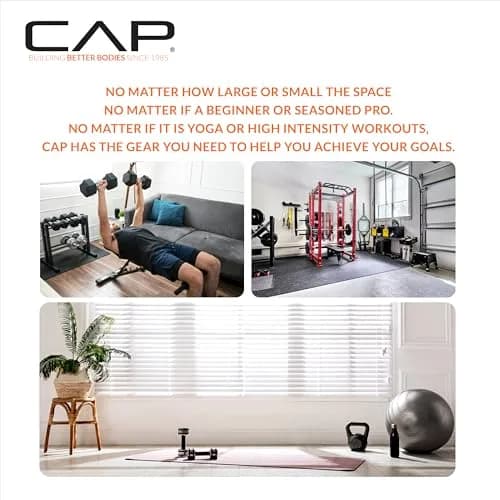 CAP 20 lb Rubber Coated Dumbbell Pair | Anti-Roll 12-Sided Design for Home & Gym thumbnail 8