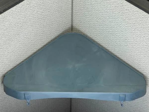 Officemate Verticalmate Corner Shelf Slate Gray 37cm (14.5in) | Mounts to Cubicle, Wall, or Metal Surfaces thumbnail 3