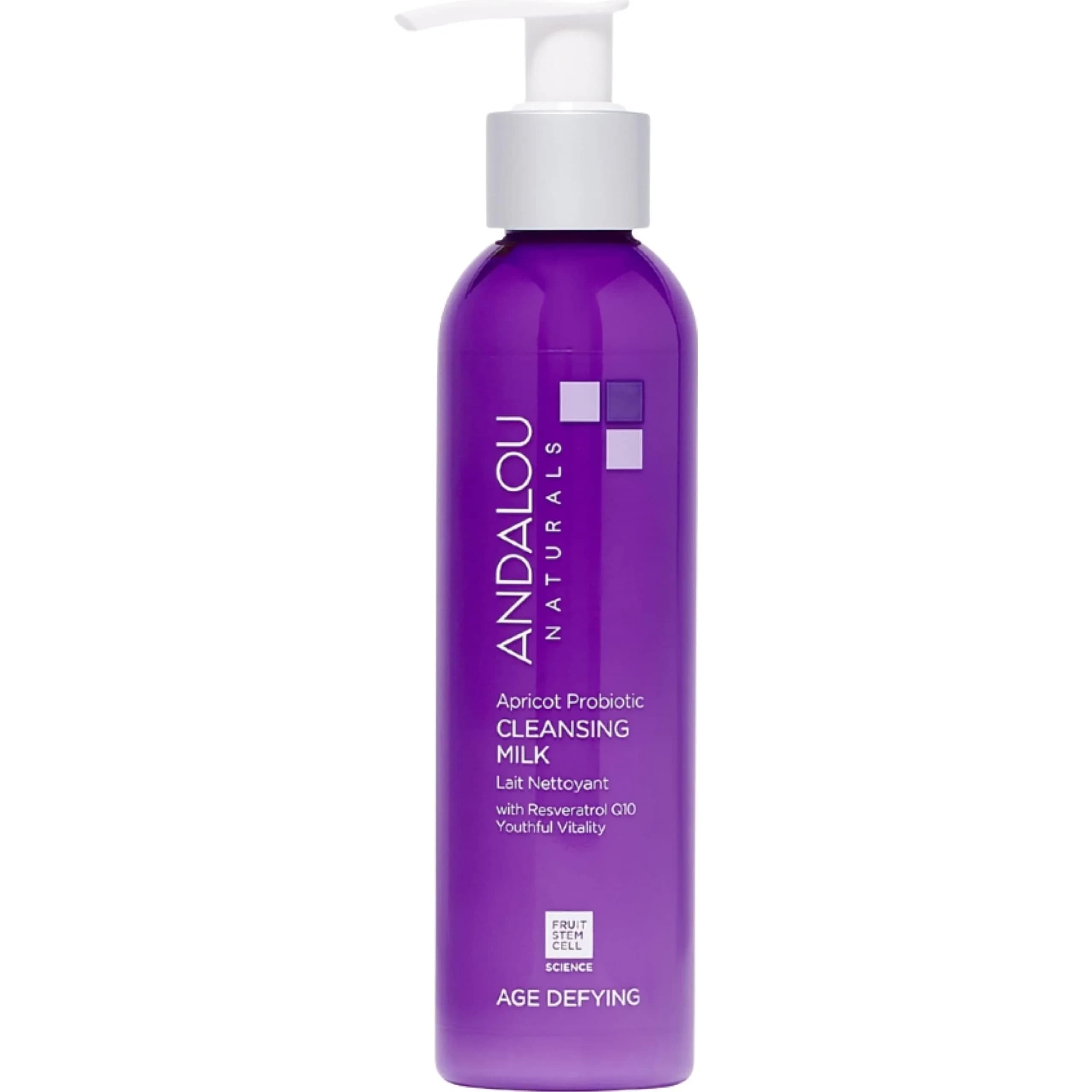 Andalou Naturals Age Defying Apricot Probiotic Cleansing Milk 178ml (6 fl oz) | Gentle Hydrating Cleanser for Dry Skin - main product image
