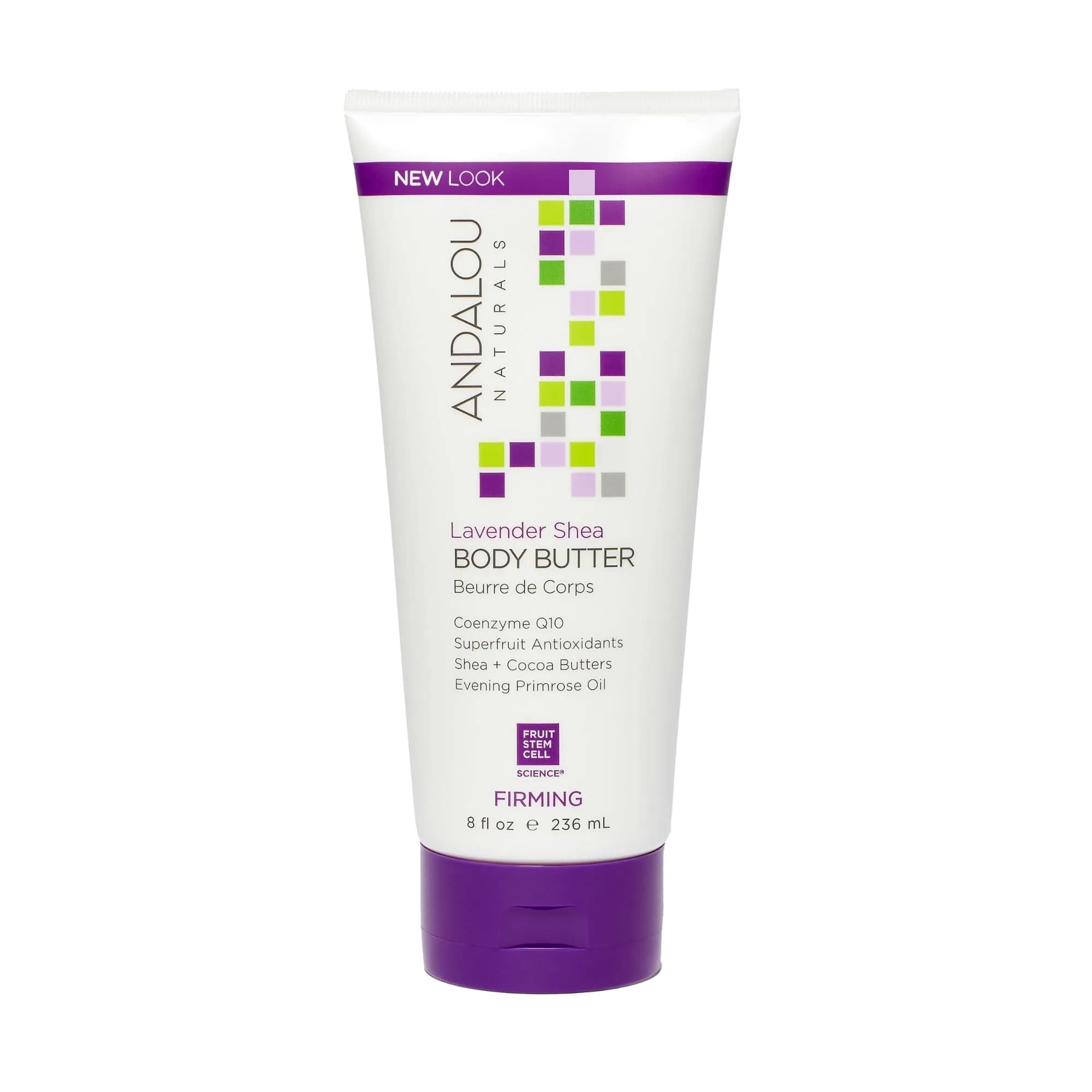 Andalou Naturals Lavender Body Butter 236ml (8 Fl Oz) | Firming Shea Butter Body Cream for Dry Skin