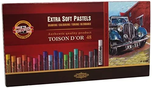 Koh-I-Noor Extra Soft Pastels Set of 48 | Professional Grade Assorted Colors thumbnail 1