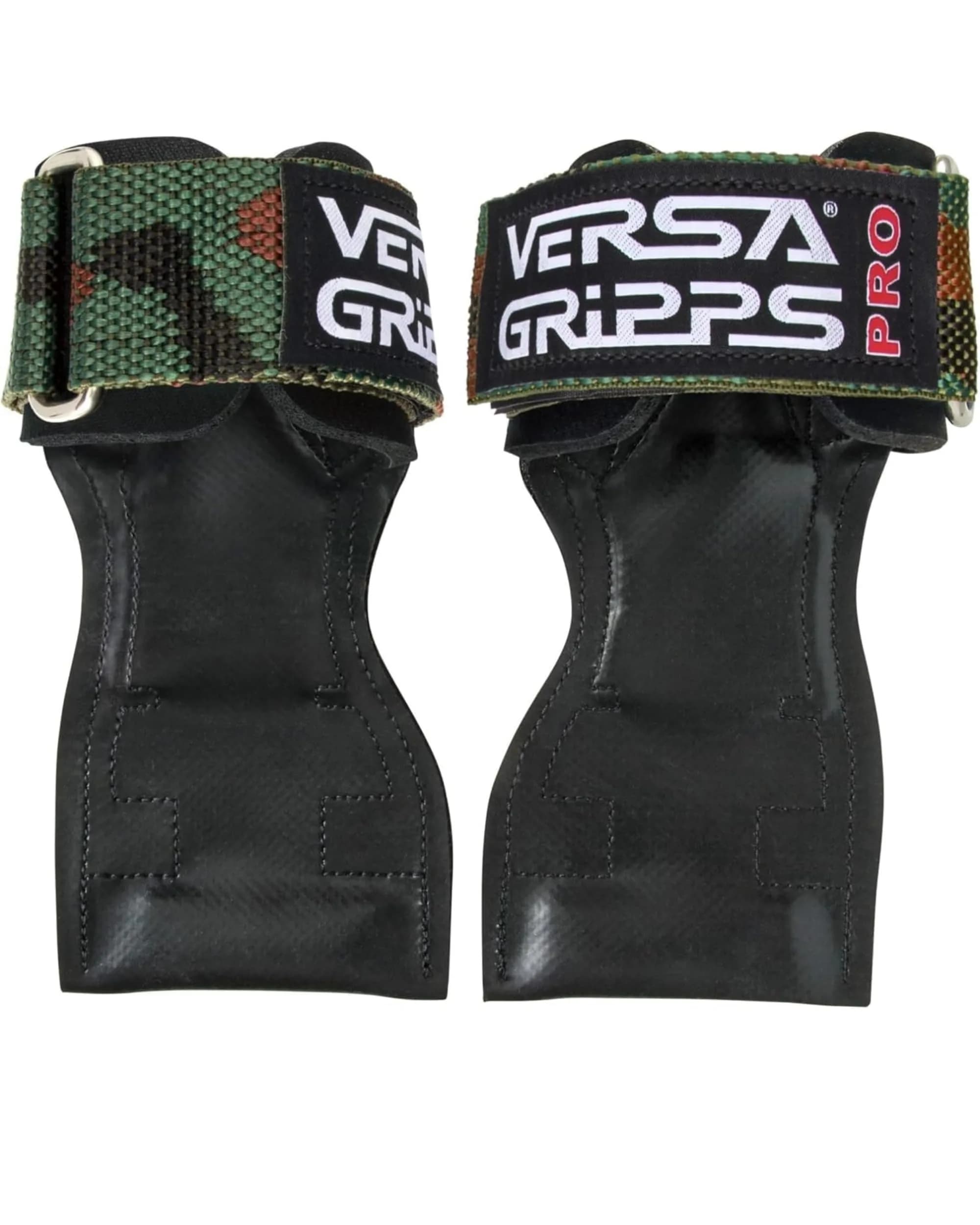 Versa Gripps PRO Wrist Straps M/L 16cm (6.3in) | USA-Made Weightlifting Grip Support — Camouflage / X-Small: 5" to 6"