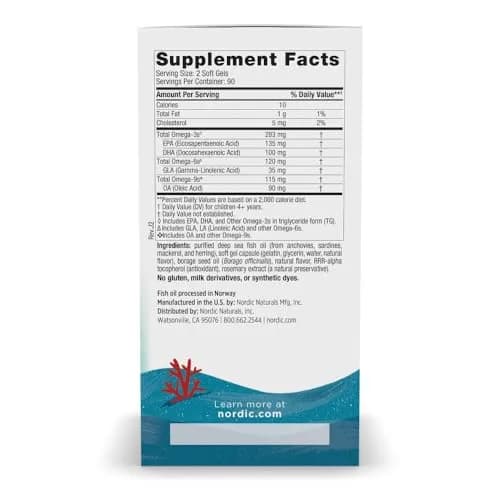 Nordic Naturals Complete Omega Jr. Kids Fish Oil Lemon 180 Mini Soft Gels | Supports Cognition & Nervous System thumbnail 2