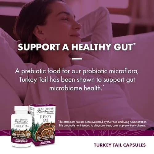 Host Defense Turkey Tail Capsules 120 Count | Digestive Health & Immune Response Support thumbnail 5