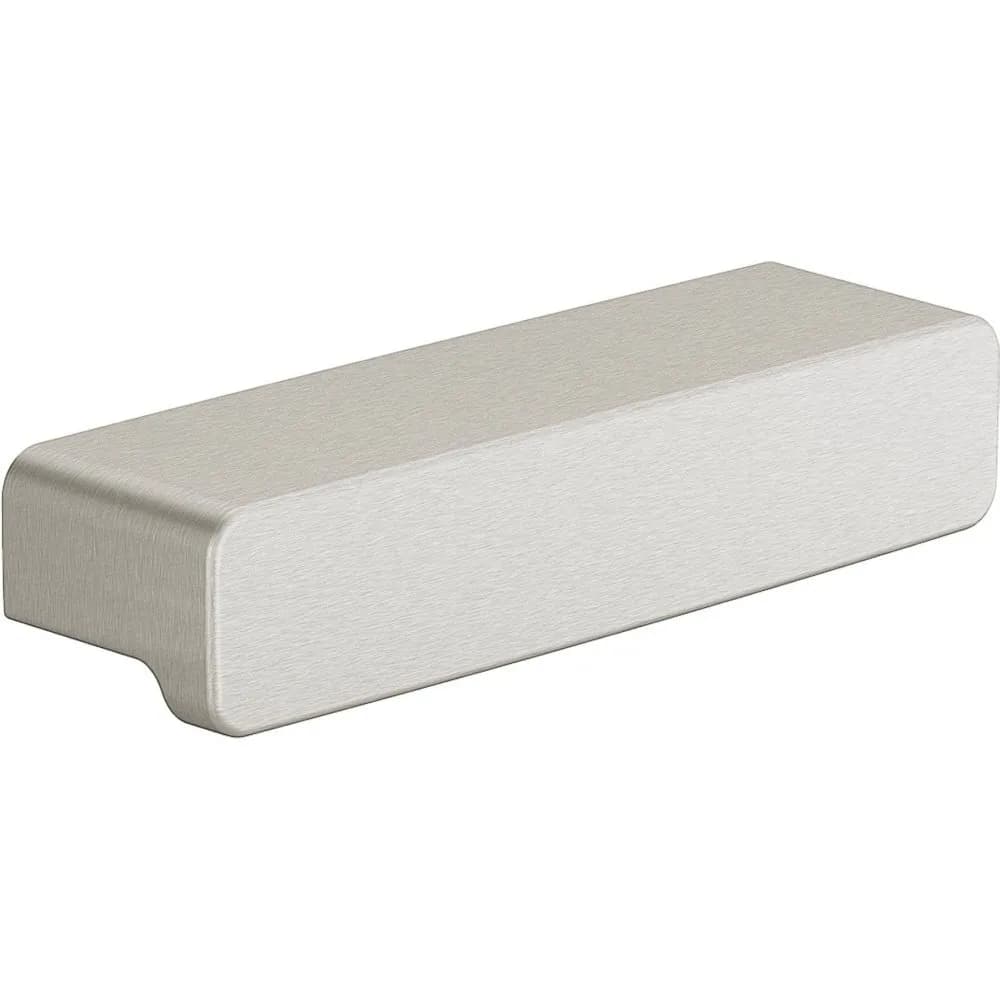 Moen 90 Degree Cabinet Knobs and Drawer Pulls, Chrome, 2.15 cm (0.85 in) Width | Concealed Screw Mounting — Brushed Nickel