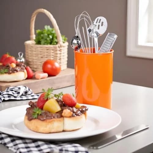 Reston Lloyd Calypso Basics Plastic Utensil Holder, Orange | Brightens Kitchen & Adds Storage thumbnail 7