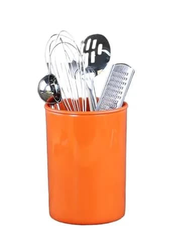 Reston Lloyd Calypso Basics Plastic Utensil Holder, Orange | Brightens Kitchen & Adds Storage thumbnail 2