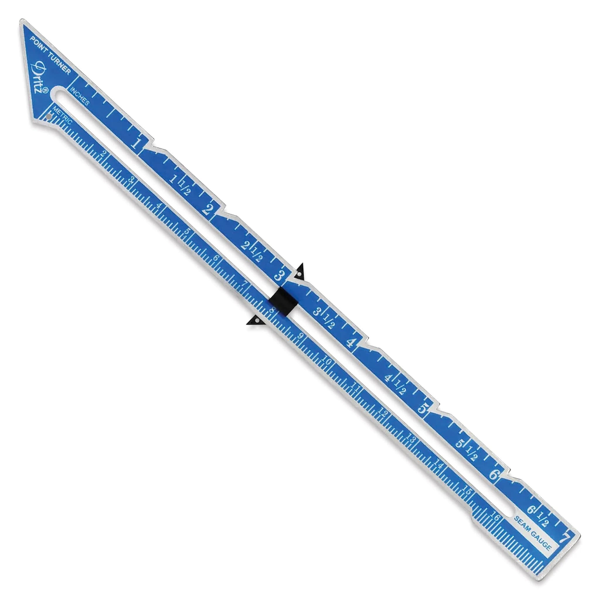 Dritz Seam Gauge with Point Turner 7-Inch | Multi-Purpose Sewing Ruler for Tailoring & Crafting - main product image