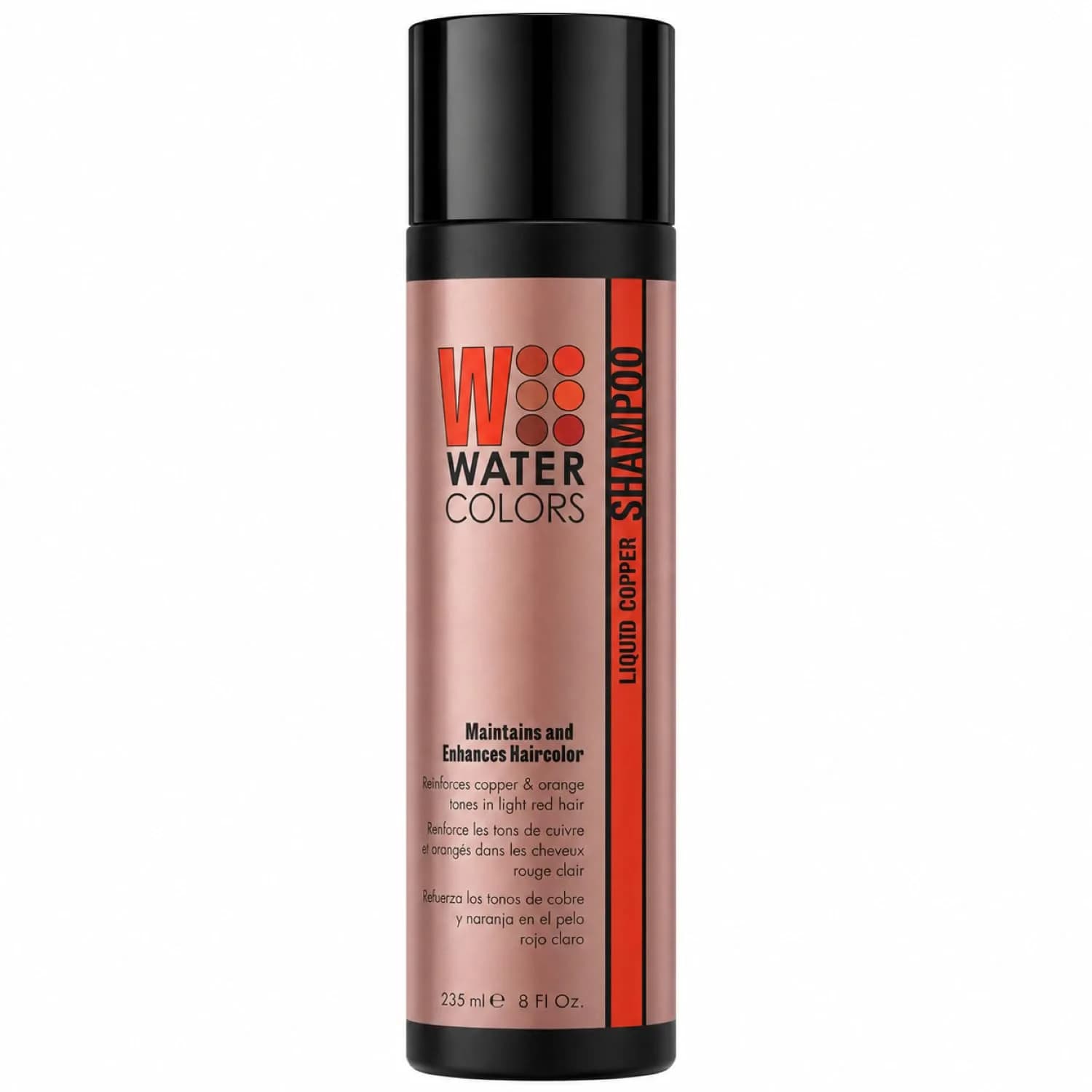 Watercolors Color Depositing Hair Dye Shampoo, Wet Brick, 8 Fl Oz | Vibrant Color & Responsible Beauty — Liquid Copper / 8 Fl Oz