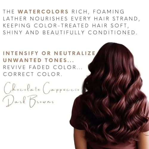 Watercolors Color Depositing Hair Dye Shampoo, Mocha Drench, 8 Fl Oz | Vibrant Color & Responsible Beauty thumbnail 3