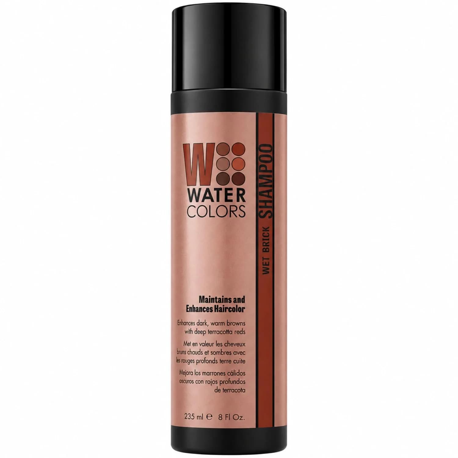 Watercolors Color Depositing Hair Dye Shampoo, Wet Brick, 8 Fl Oz | Vibrant Color & Responsible Beauty — Wet Brick