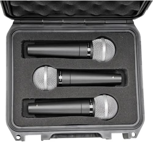 SKB iSeries Waterproof Microphone Hard Case with 3-Slot Foam Interior | Protects Mics Up to 8.5-inch Long thumbnail 7