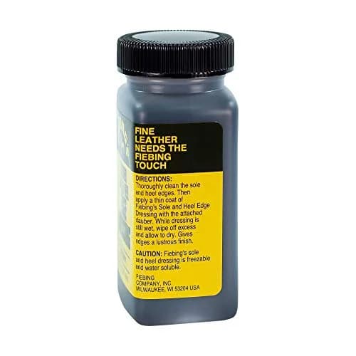 Fiebing's Leather Sole & Heel Brown Edge Dressing 118ml (4 oz) | High Gloss Finish for Leather Soles & Heels thumbnail 2