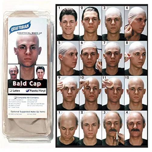 Graftobian Latex Bald Cap Light Flesh One Size | Realistic Special Effects Makeup thumbnail 2