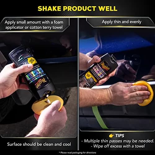 Meguiar's Ultimate Black Plastic Restorer 12 Oz | Deep Color & Shine, UV Protection for Car Exterior Plastic thumbnail 4
