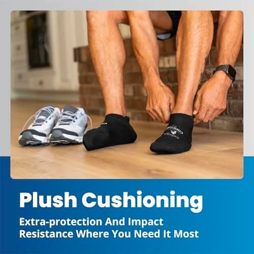 Balega Hidden Comfort No Show Athletic Socks Large | Moisture-Wicking, Impact-Resistant Comfort thumbnail 7
