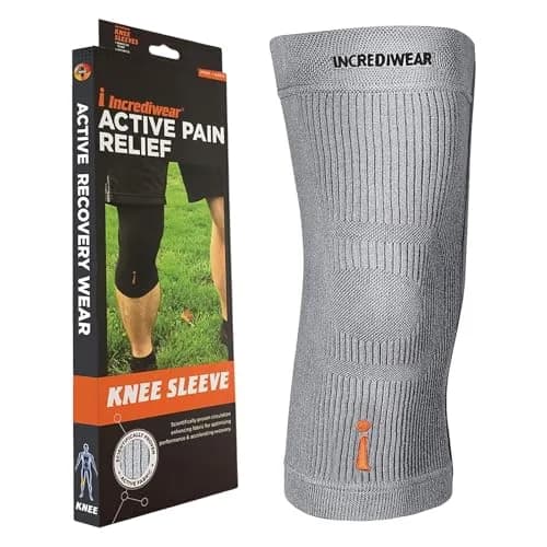 Incrediwear Knee Sleeve – Knee Braces for Knee Pain, Joint Pain Relief, Swelling, Inflammation Relief, and Circulation, Knee Support for Women and Men (Grey, XX-Large) thumbnail 1