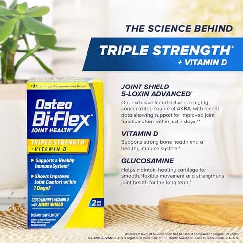 Osteo Bi-Flex Triple Strength Glucosamine Chondroitin Supplement, 120 Ct | Supports Joint Comfort & Mobility thumbnail 6