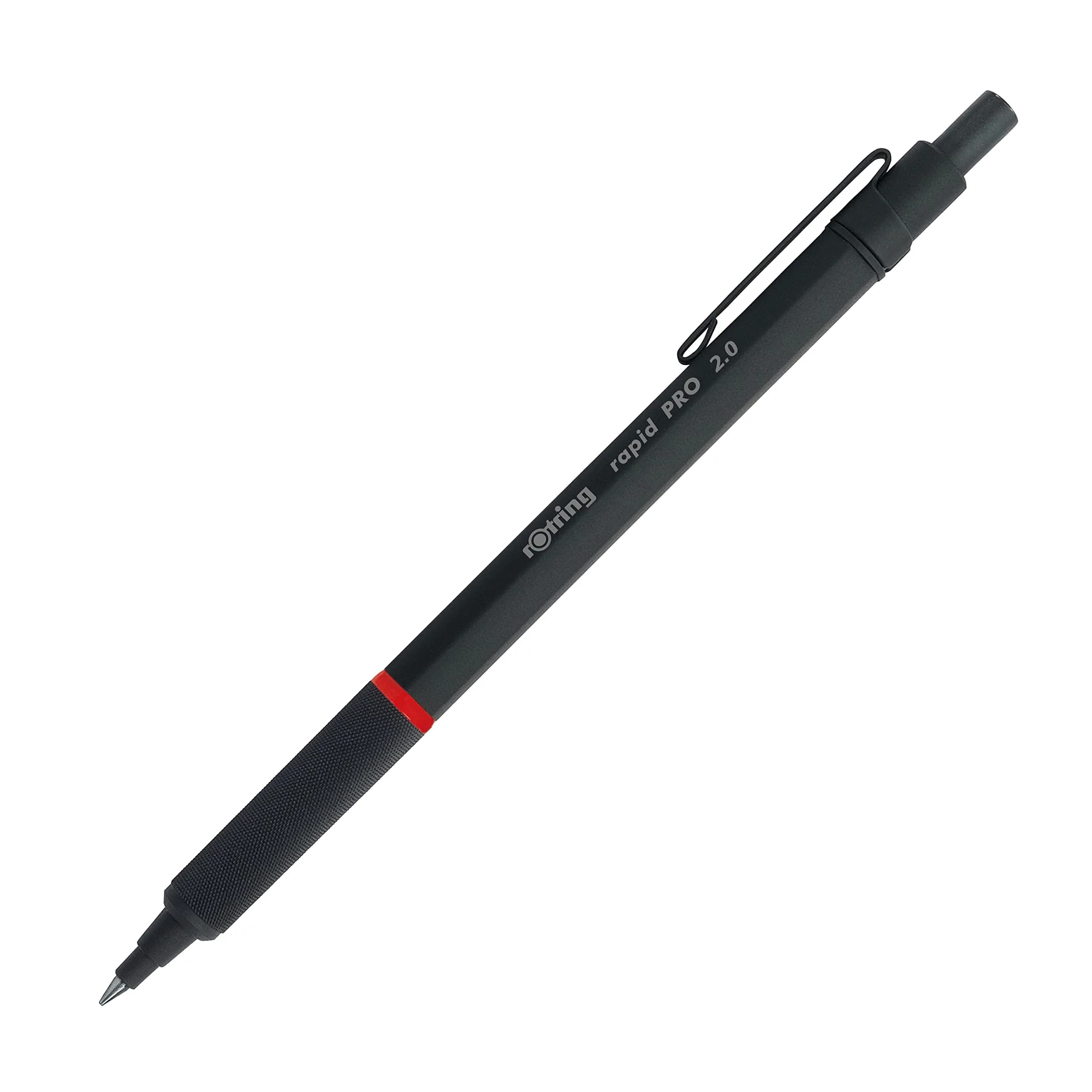 rOtring Rapid Pro Mechanical Pencil 2.0 mm Matte Black | Full Metal Body, Non-Slip Grip, Built-in Sharpener - main product image