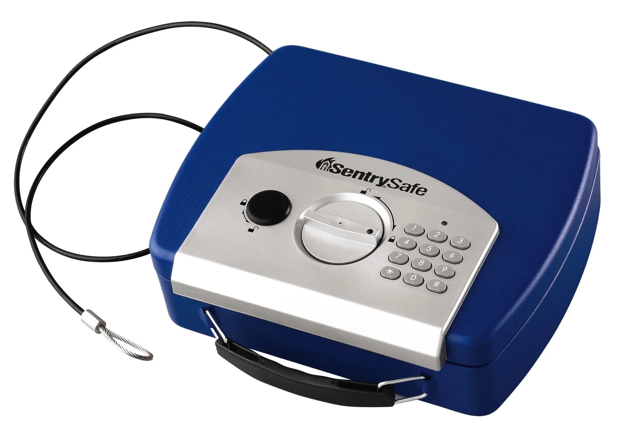 SentrySafe Small Blue Safe with Digital Keypad | Compact Travel & Dorm Lock Box - main product image