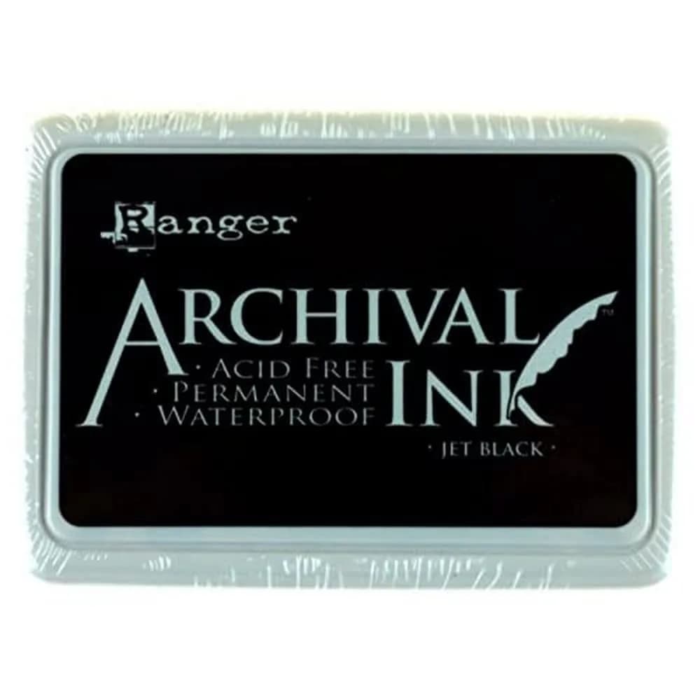 Ranger AIP-31468 Archival Ink Pad, Jet Black | Fade & Water Resistant, 2.75x4 Inches - main product image