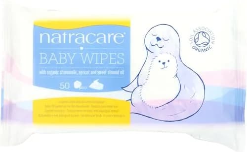 Natracare Organic Cotton Baby Wipes, 50 Count | Gentle & Biodegradable for Sensitive Skin thumbnail 1