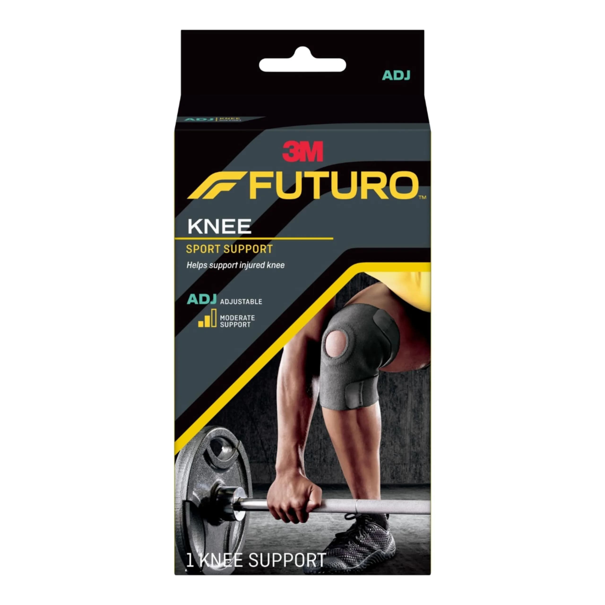 FUTURO Sport Adjustable Knee Support Brace Black | Orthopedic Brace for Ligament Injury - main product image
