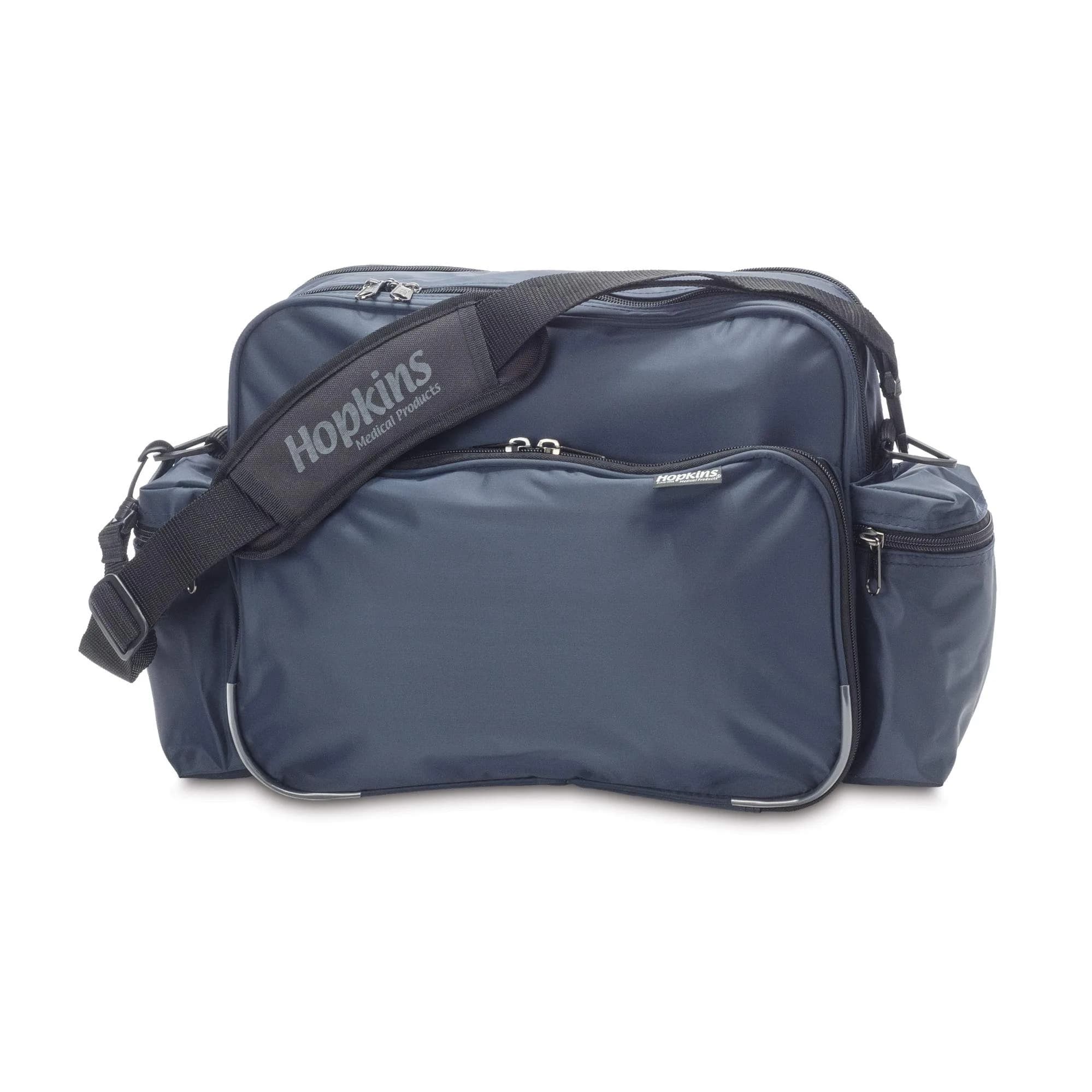 Hopkins Medical Products Home Health Shoulder Bag 14x11x7 inch Waterproof Nylon Navy Blue - main product image