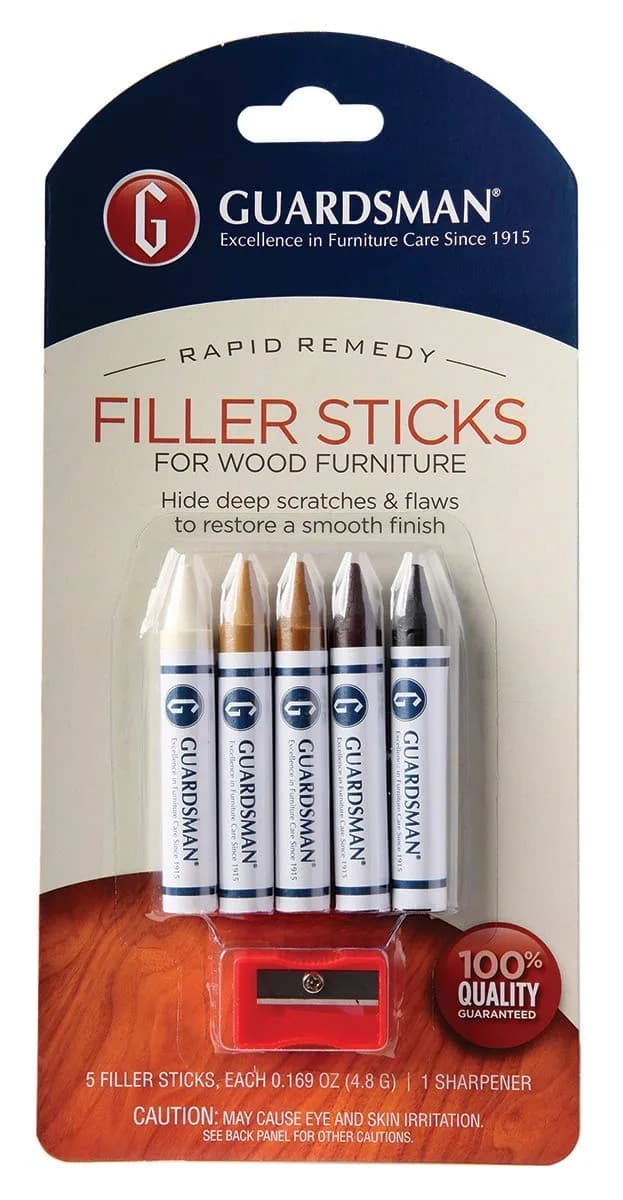 Guardsman Wax Wood Furniture Filler Sticks, 5 Colors | Scratch Repair Kit for Wood Floors & Furniture - main product image