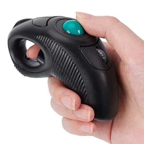 welspo Wireless USB Finger Trackball Mouse with Green Ball | Ambidextrous Laser Sensor thumbnail 1