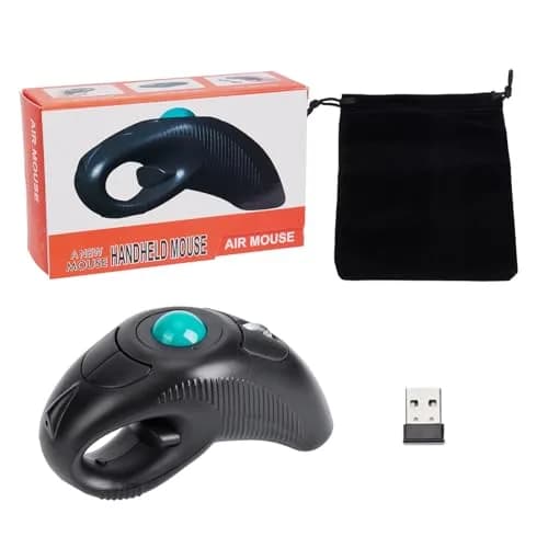 welspo Wireless USB Finger Trackball Mouse with Green Ball | Ambidextrous Laser Sensor thumbnail 9