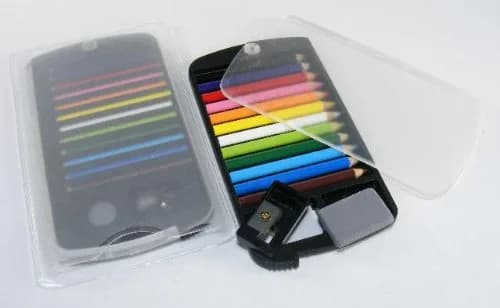 BC USA Japanese Mini Colored Pencils in Case with Eraser & Sharpener | 12 Colors, Compact Travel Size thumbnail 7