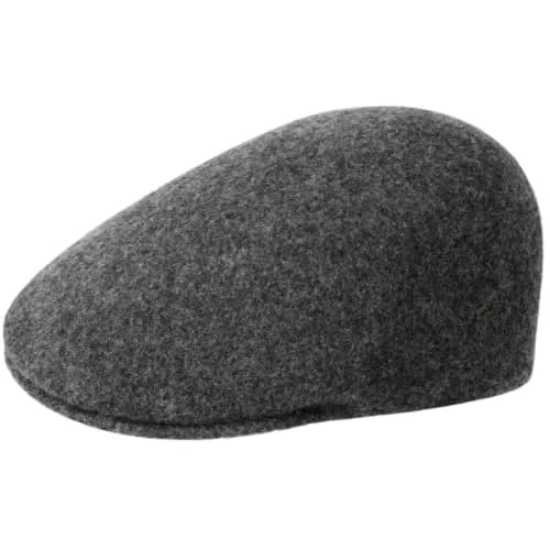 Kangol Seamless Wool 507 Flat Cap Dark Flannel | Classic Men’s Newsboy Cap for Autumn/Winter thumbnail 1