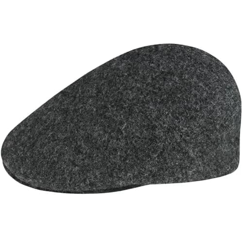 Kangol Seamless Wool 507 Flat Cap Dark Flannel | Classic Men’s Newsboy Cap for Autumn/Winter thumbnail 4