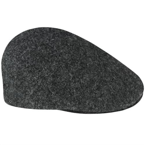 Kangol Seamless Wool 507 Flat Cap Dark Flannel | Classic Men’s Newsboy Cap for Autumn/Winter thumbnail 6