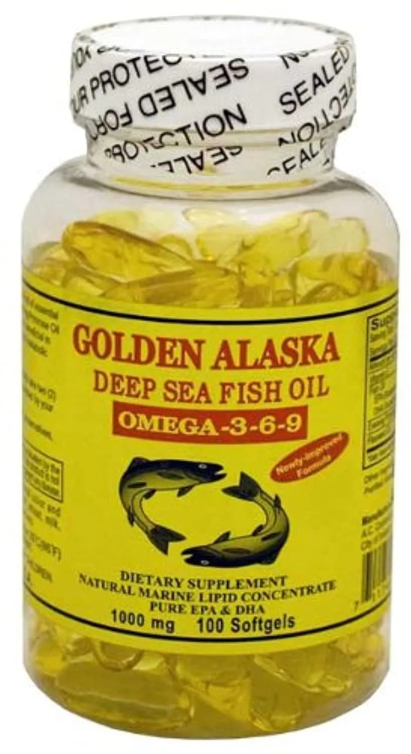 A.C. Commodity Inc Deep Sea Omega-3-6-9 Fish Oil 1000mg | Lemon Softgels for Adults