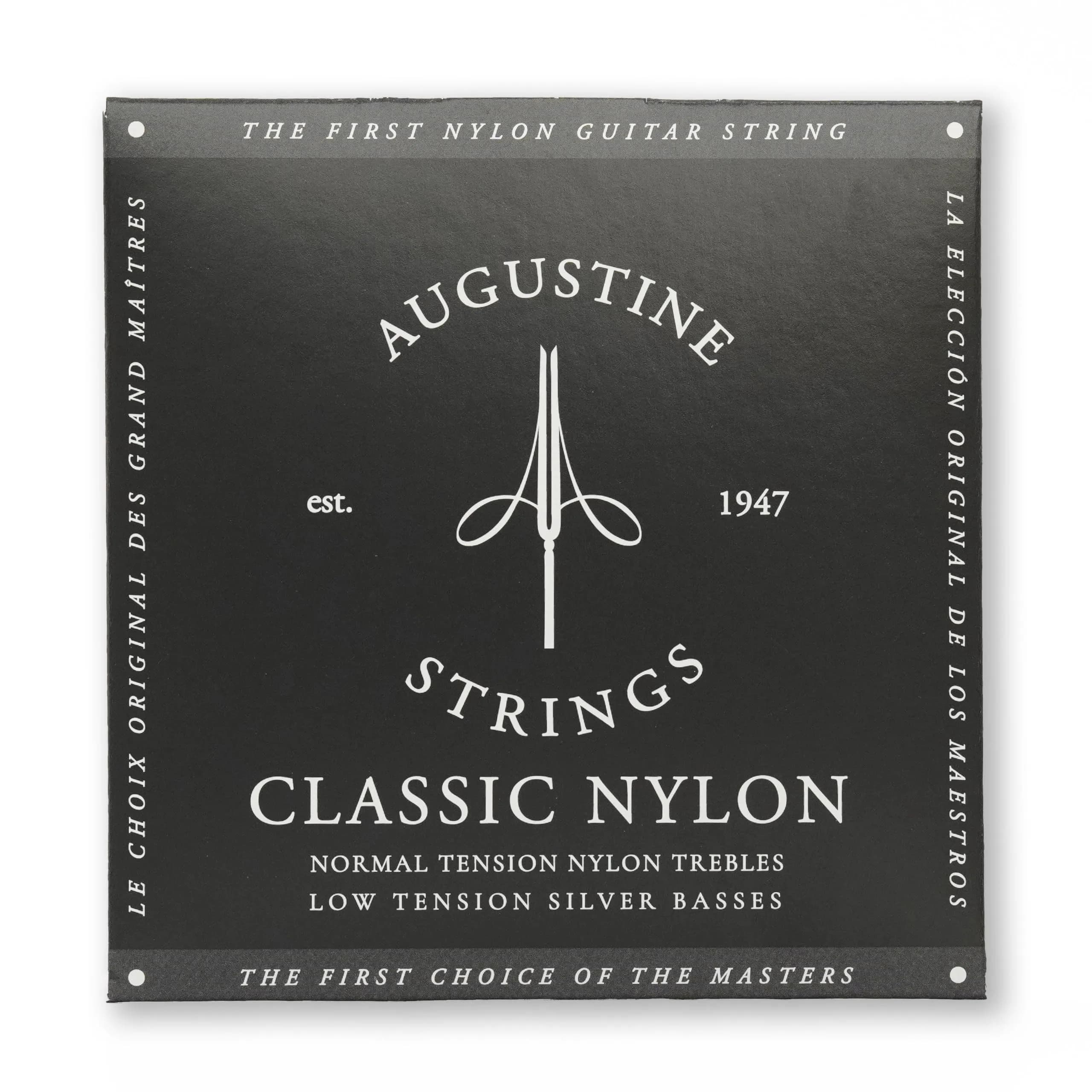 Augustine Strings Classic Black Low Tension Classical Guitar Strings | Nylon, 1 Set — Classic Black