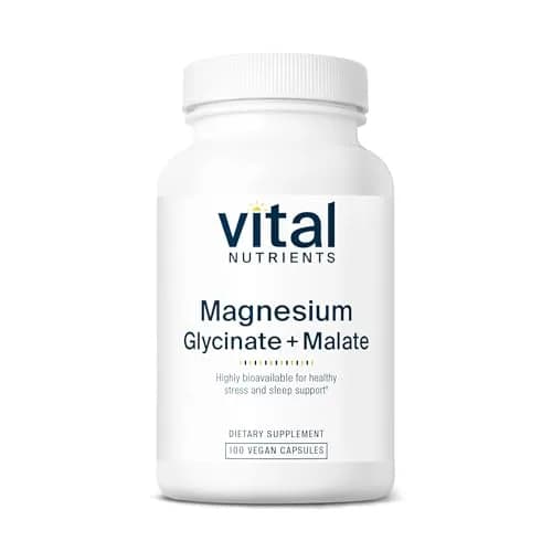 Vital Nutrients Magnesium Glycinate + Malate 240mg | Supports Heart & Bone Health, 100 Capsules thumbnail 1