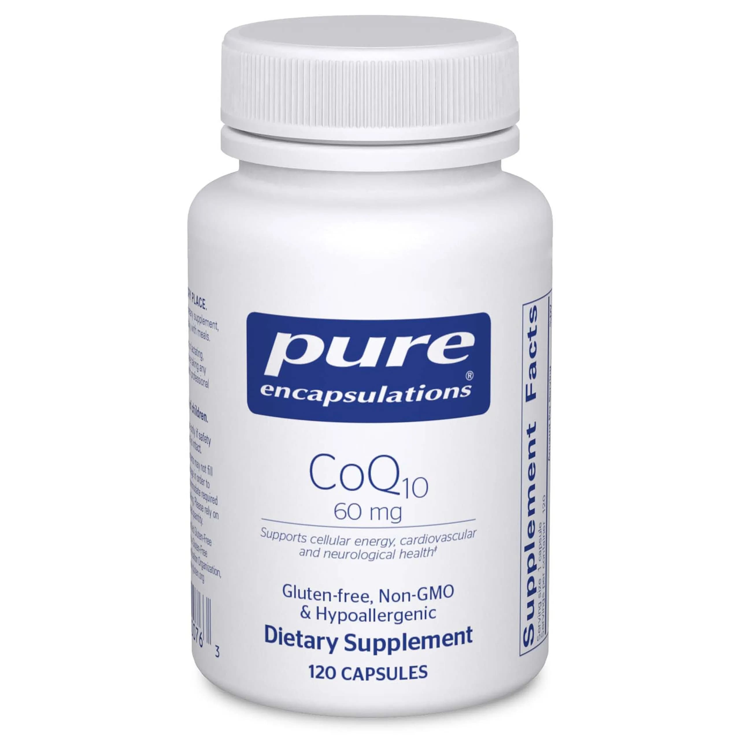 Pure Encapsulations CoQ10 60 mg | Cellular Energy & Antioxidant Support (120 Capsules) - main product image