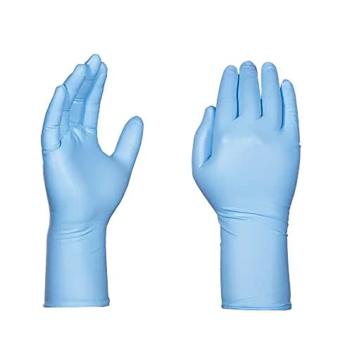 GLOVEPLUS HD Medical Blue Nitrile Gloves 8 mil, 12" Long | Powder-Free, Textured, Latex-Free, Extra Large thumbnail 2