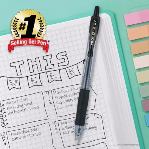 Pilot G2 Premium Assorted Color Gel Pens, Fine Point 0.7mm, 5-Pack | Smooth Writing & Long-Lasting Ink thumbnail 8