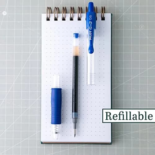 PILOT G2 Premium Refillable Gel Pens, Extra Fine Point 0.5mm, Blue Ink, 5-Pack | Smooth Writing & Long-Lasting thumbnail 4