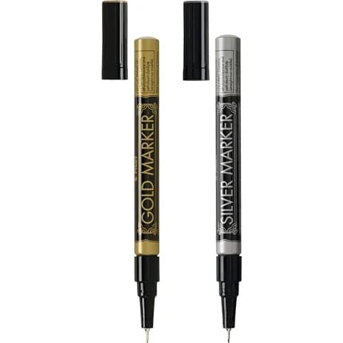PILOT Extra Fine Point Permanent Markers, Gold/Silver Ink | Precise, Fade-Resistant, 2-Pack thumbnail 3