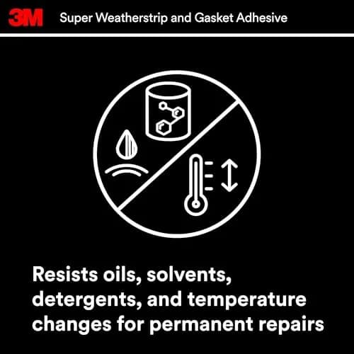 3M Super Weatherstrip and Gasket Adhesive 2 fl oz Tube | Waterproof Rubber Bonding thumbnail 7