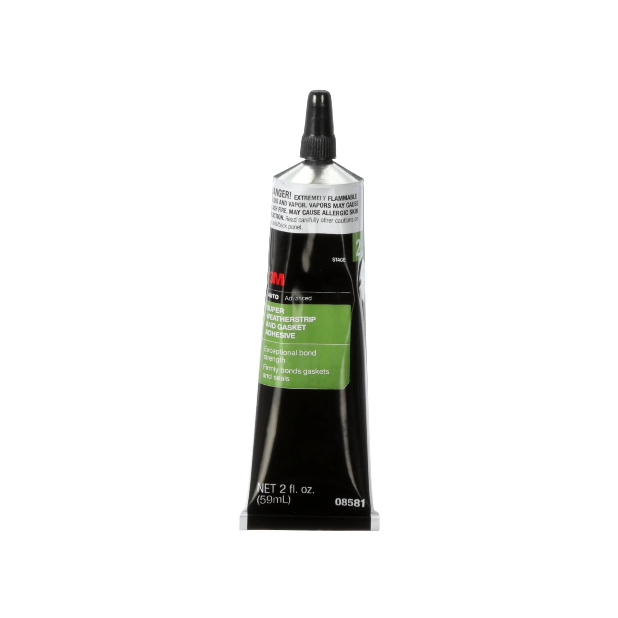 3M Super Weatherstrip and Gasket Adhesive 2 fl oz Tube | Waterproof Rubber Bonding - main product image
